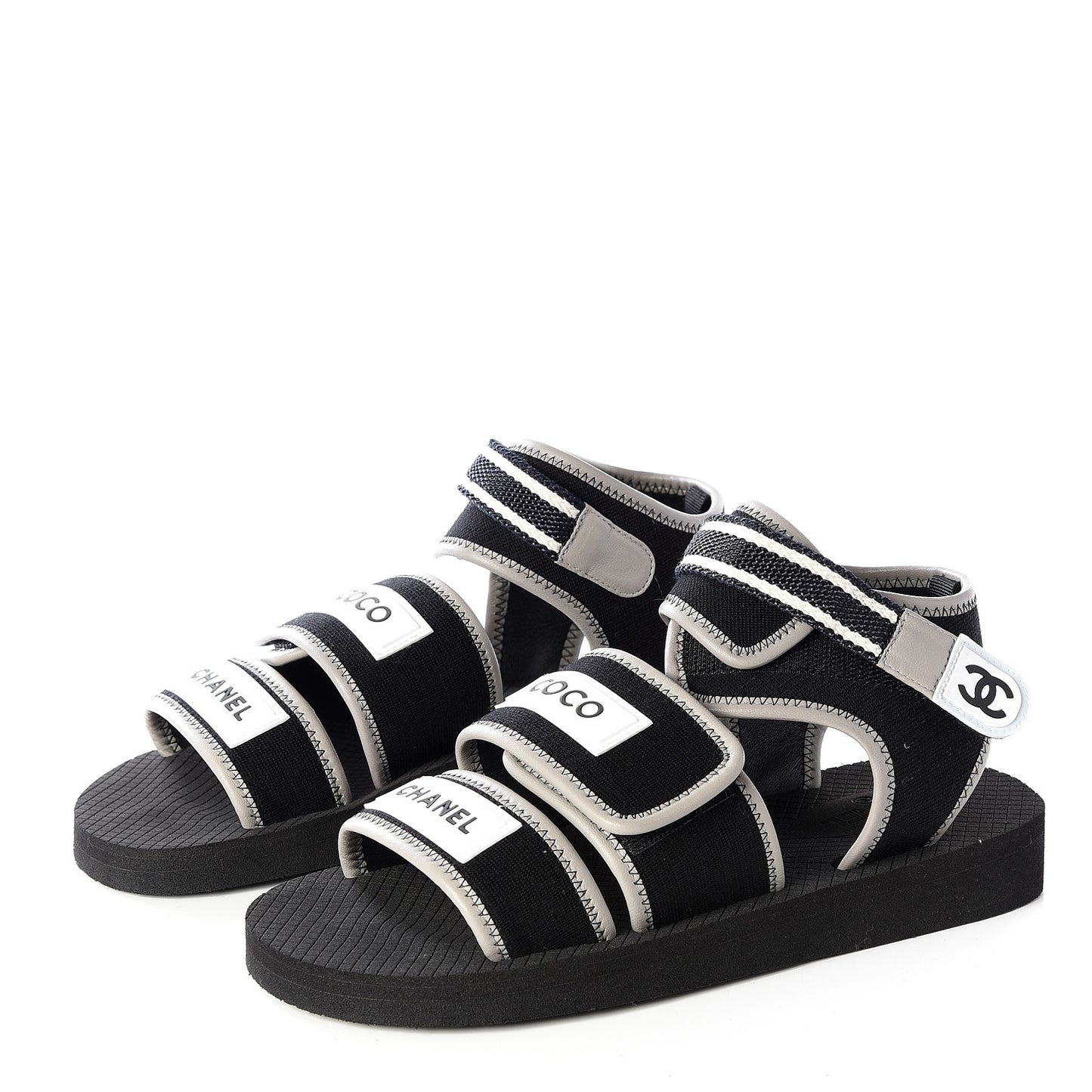 Lambskin Jersey Coco Sandals 38 Black