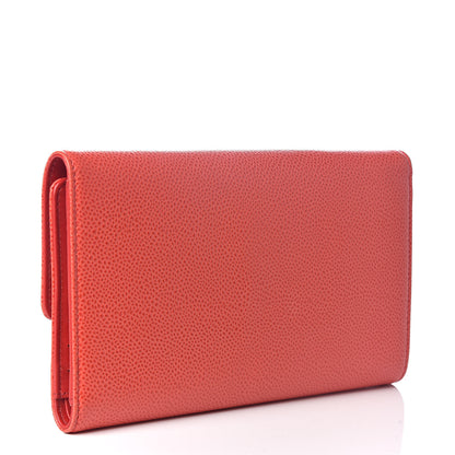 Chanel Caviar Timeless CC Large Flap Wallet Orange 3 of 8