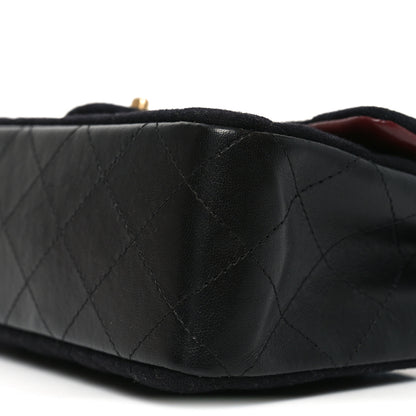 Chanel Felt Quilted Paris-Hamburg Charms Mini Rectangular Flap Black 10 of 11