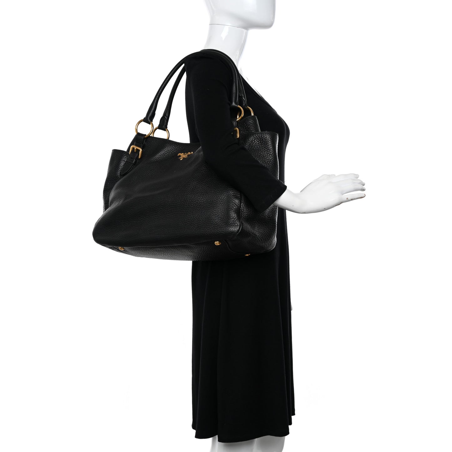 Vitello Daino Tote Black