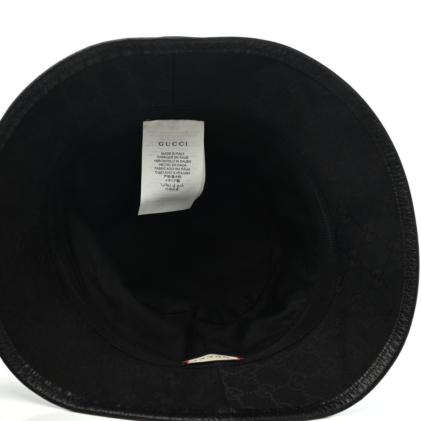 Monogram Textured Dollar Calfskin GG Jago Bucket Hat L Black