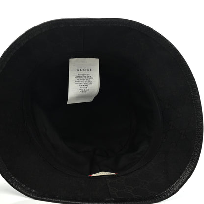 Gucci Monogram Textured Dollar Calfskin GG Jago Bucket Hat L Black 3 of 4