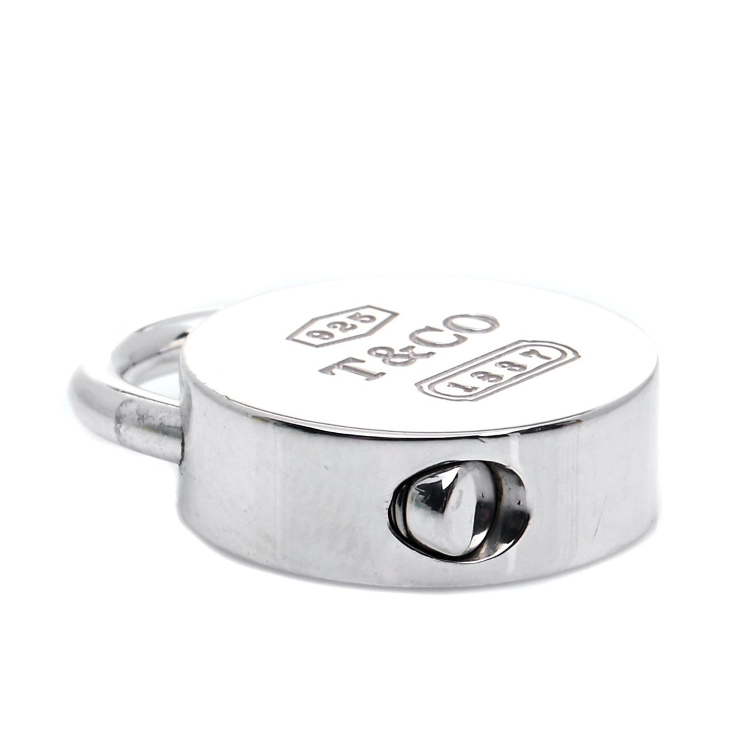 Sterling Silver 1837 Round Padlock Charm