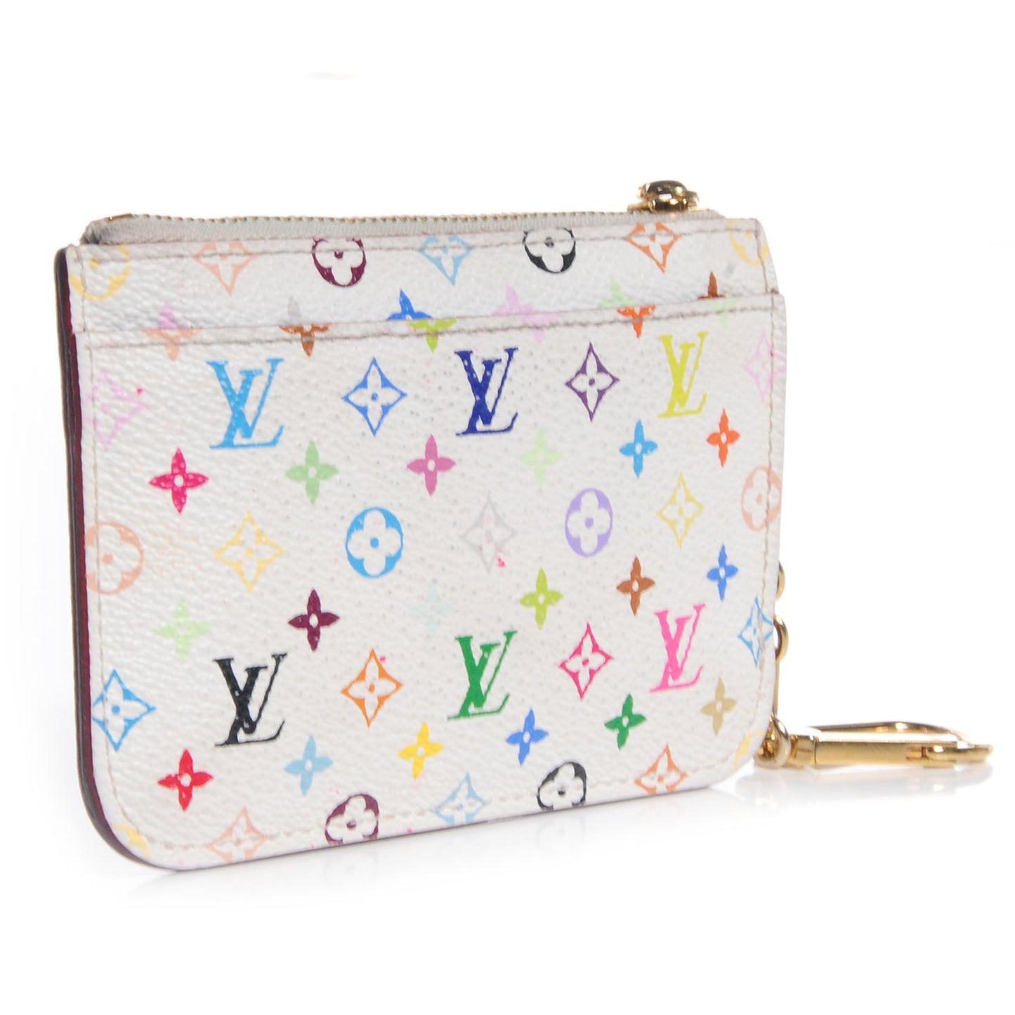 Monogram Multicolor Key Pouch White