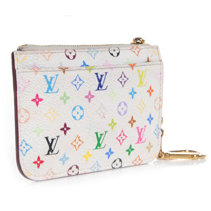 Louis Vuitton Monogram Multicolor Key Pouch White 3 of 7