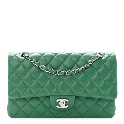Chanel Lambskin Quilted Medium Double Flap Green 1 of 11