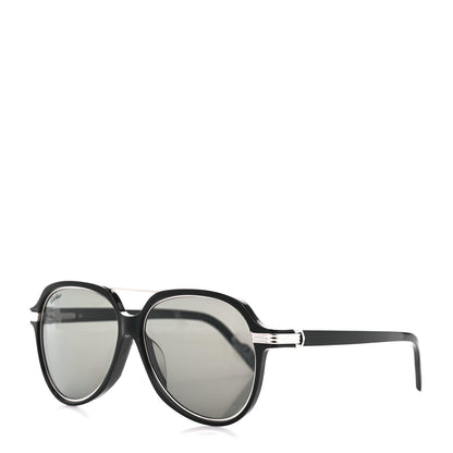 Cartier Metal Aviator CT0159S Sunglasses Silver Black 1 of 8