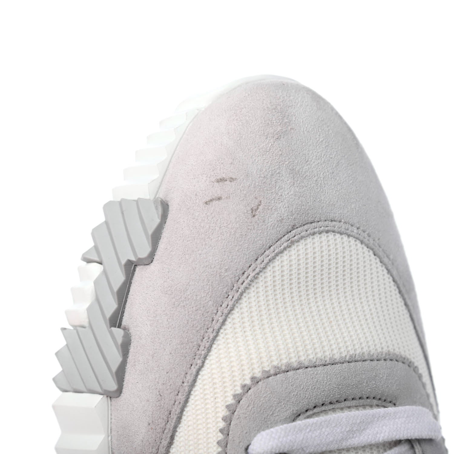 Hermes Technical Canvas Suede Goatskin Bouncing Sneakers 41 White Multicolor 5 of 5