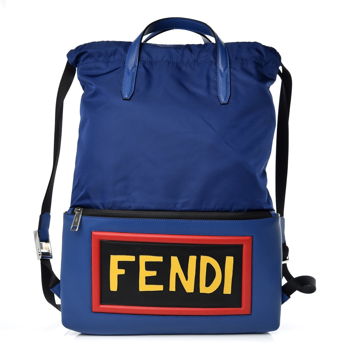 Nylon Vitello Century Vocabulary Drawstring Backpack Blue Cobalto Blue Neon Sunflower