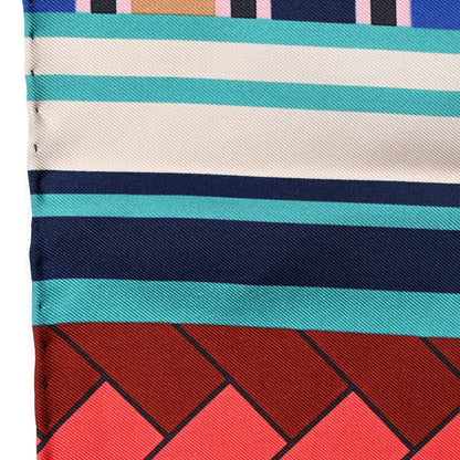 Chanel Silk CC Square Scarf Navy Multicolor 4 of 7
