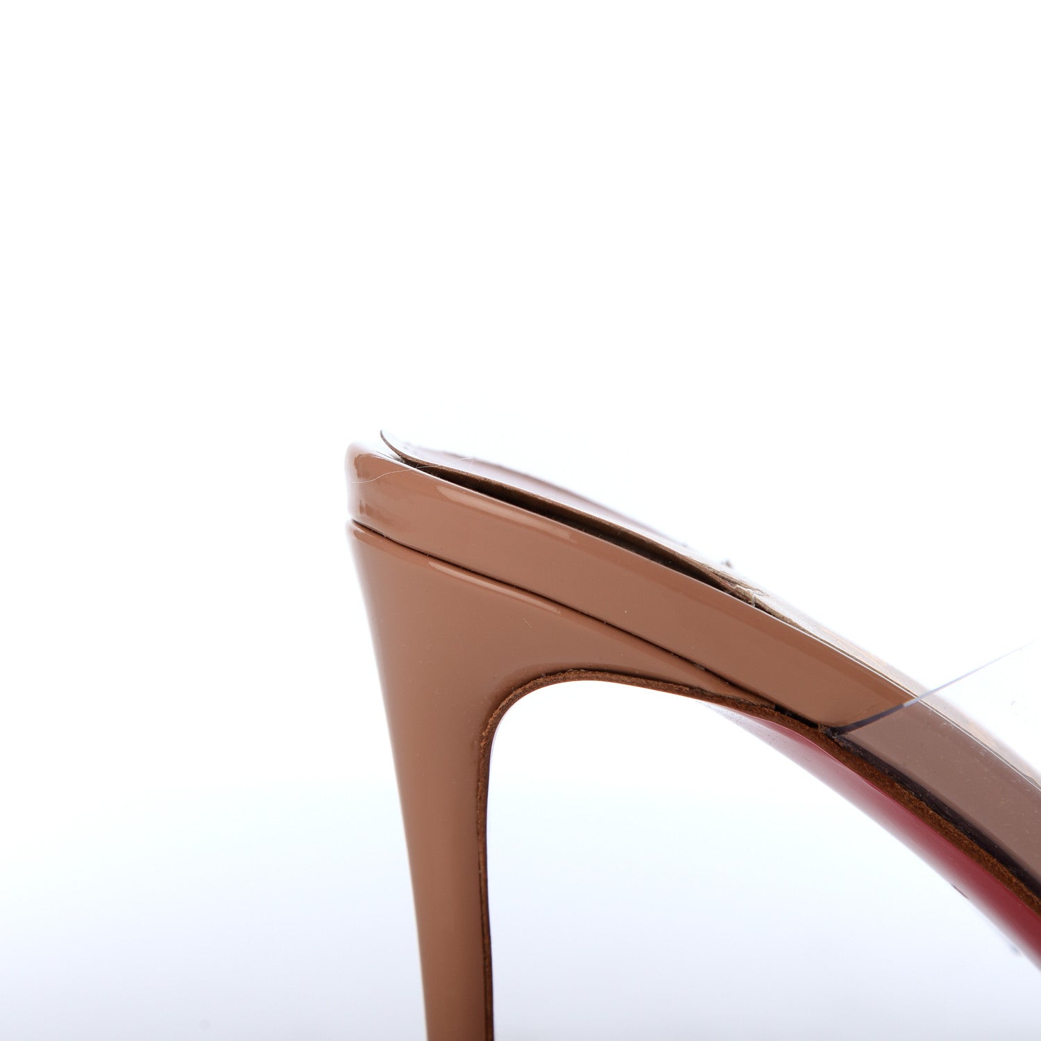 Christian Louboutin Patent PVC Just Nothing 85 Slide Sandals 35 Nude 11 of 13