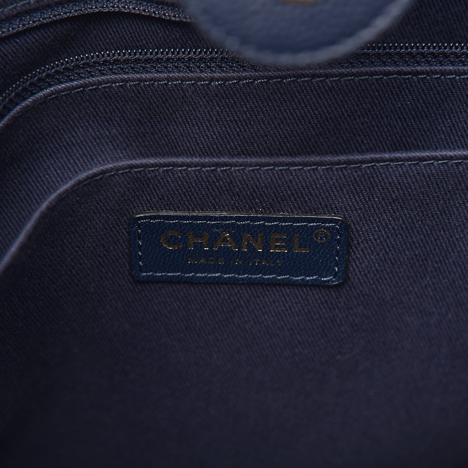 Chanel Grained Calfskin Medium Neo Executive Shopper Tote Dark Blue 6 of 13