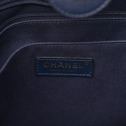 Chanel Grained Calfskin Medium Neo Executive Shopper Tote Dark Blue 6 of 13