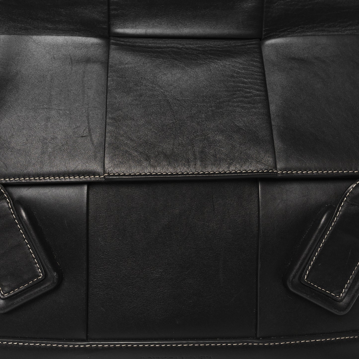 French Calfskin Maxi Intrecciato Small Arco Black