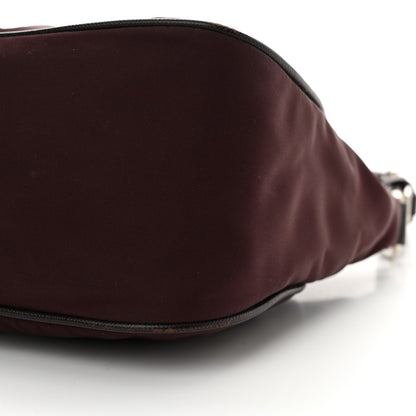 Prada Tessuto Nylon Saffiano Hobo Plum 10 of 13