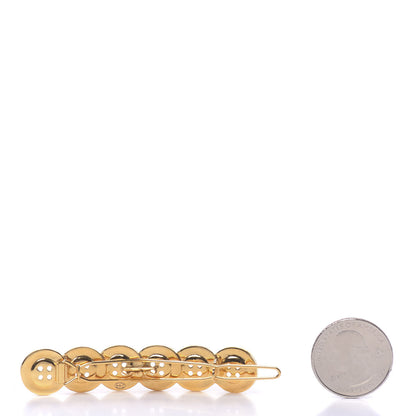 Chanel Button Paris CC Hair Clip Barrette Gold 2 of 5