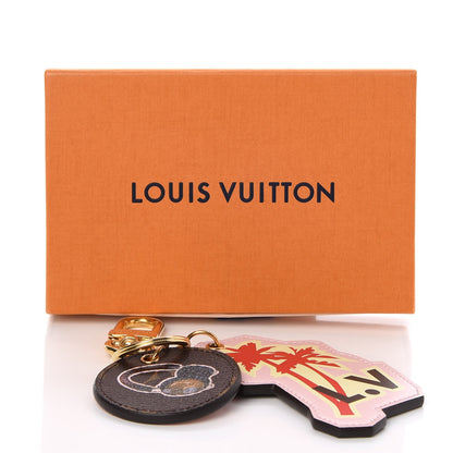 Louis Vuitton Calfskin Monogram World Tour Bag Charm Key Holder 6 of 6