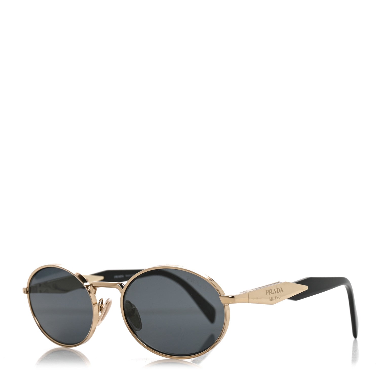 Prada Metal Logo Sunglasses SPR 65ZS Gold 1 of 7