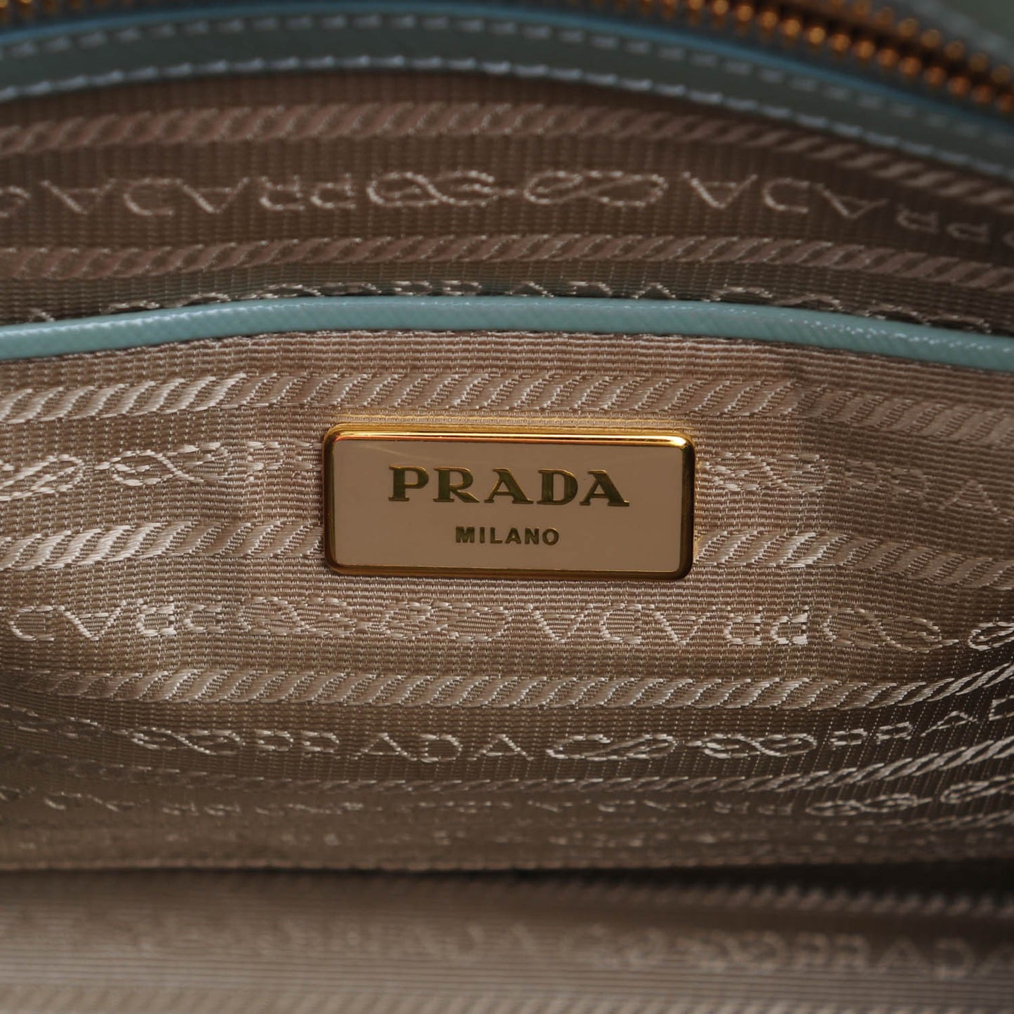 Saffiano Vernice Open Promenade Tote Acquamarina