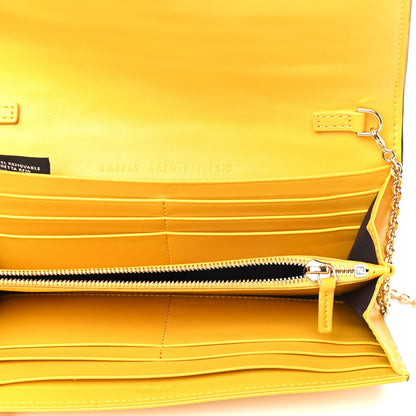 Fendi Nappa Matisse FF Embossed Continental Wallet On Chain Mimosa 4 of 4