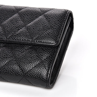 Chanel Caviar Quilted Large Gusset Flap Wallet Black 8 of 9