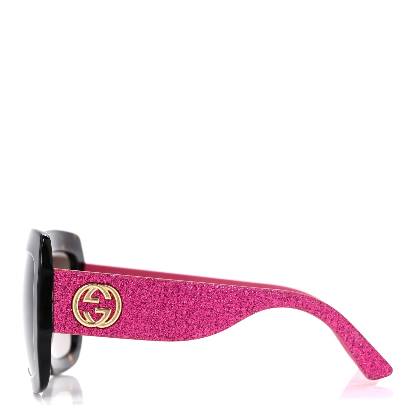Square Frame GG0102S Sunglasses Glitter Pink Multi