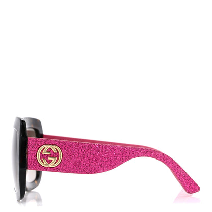 Gucci Square Frame GG0102S Sunglasses Glitter Pink Multi 3 of 8