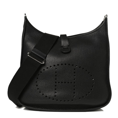 Hermes Taurillon Clemence Evelyne III PM Black 1 of 13
