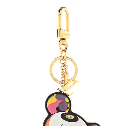 Louis Vuitton LV x TM Cowhide Monogram Superflat Panda Key Ring Bag Charm Multicolor 4 of 5
