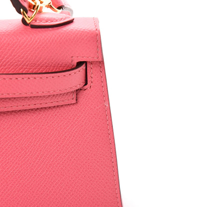 Hermes Epsom Mini Kelly Sellier 20 Rose Azalee 10 of 11