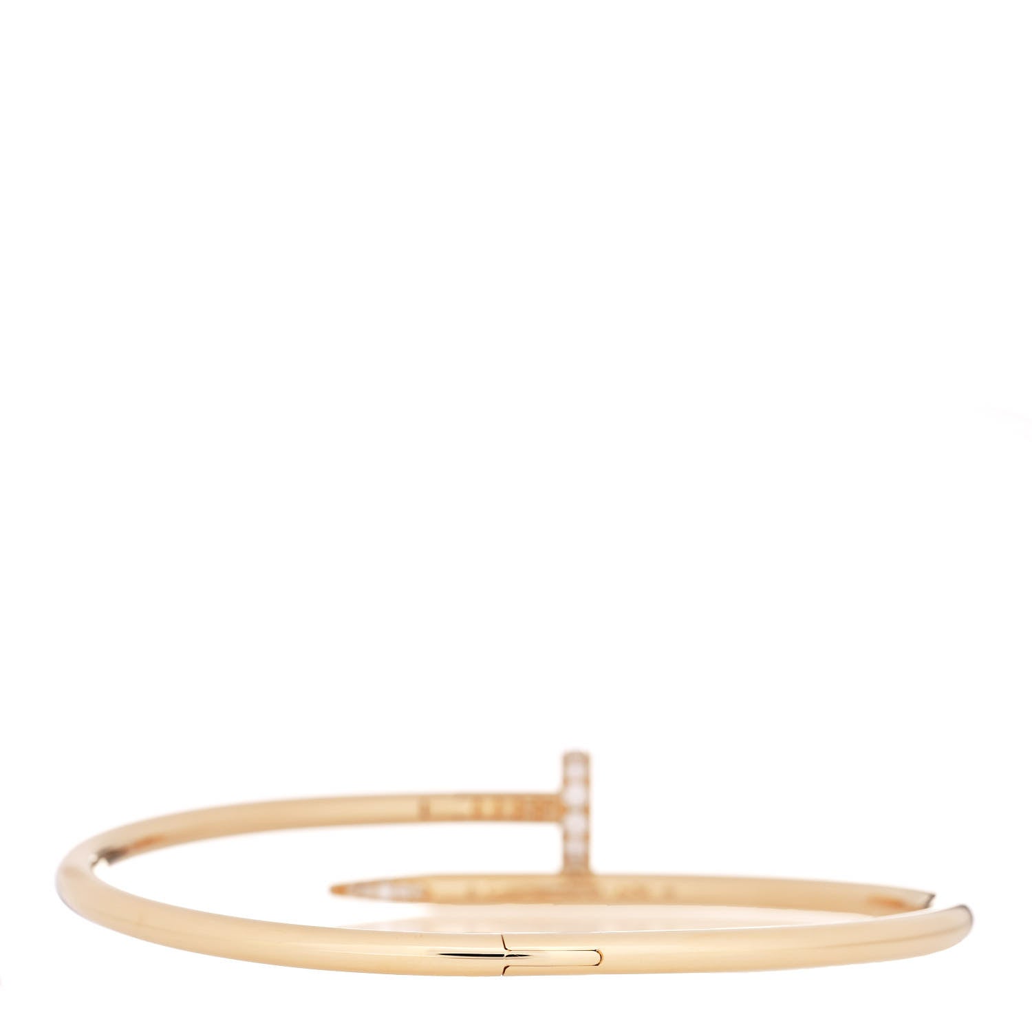 Cartier 18K Yellow Gold Diamond Juste Un Clou Bracelet 20 2 of 4