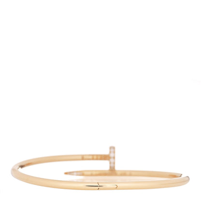 Cartier 18K Yellow Gold Diamond Juste Un Clou Bracelet 20 2 of 4