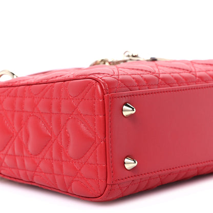 Christian Dior Lambskin Cannage Dioramour Small My ABCDior Lady Dior Spicy Red 9 of 10