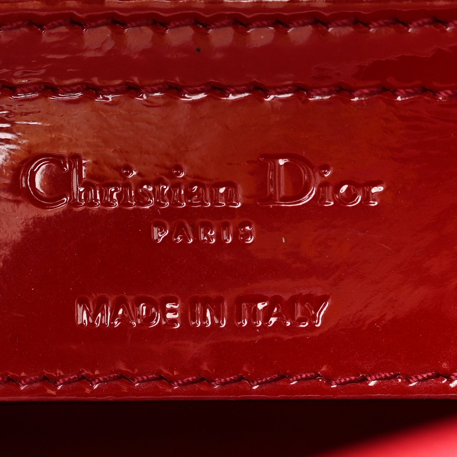 Christian Dior Patent Cannage Large Lady Dior Red 6 of 13