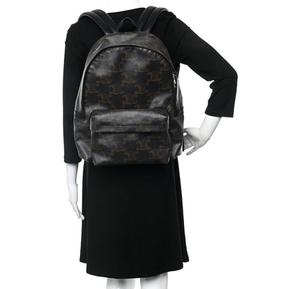 Celine Triomphe Canvas XL Calfskin Backpack Black 2 of 8