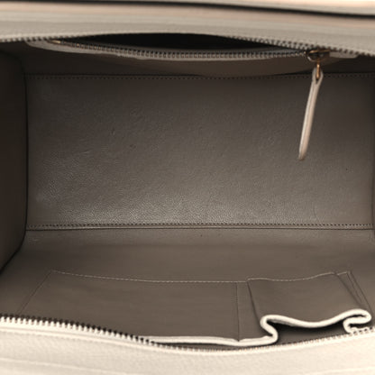 Celine Drummed Calfskin Micro Luggage White 4 of 5