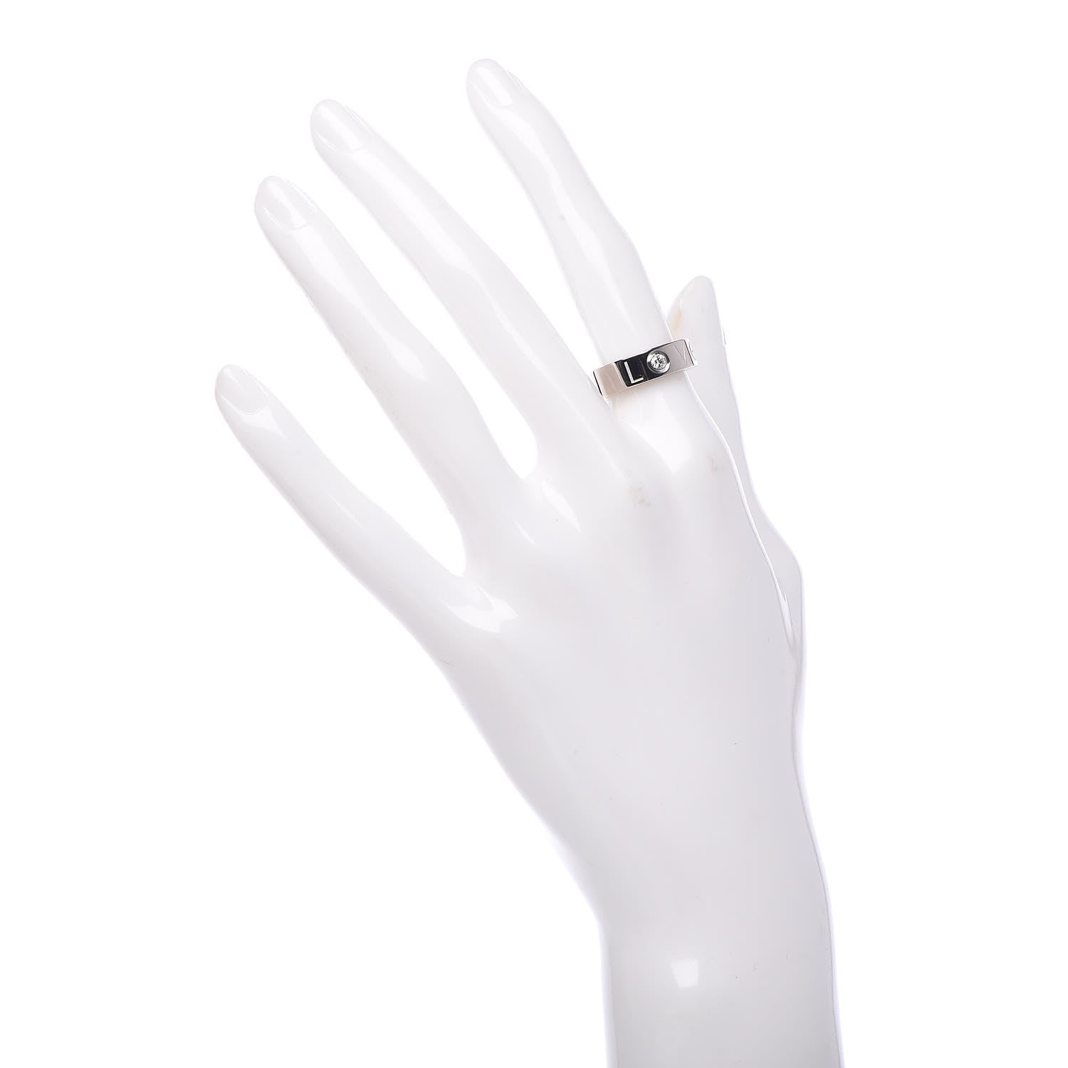 Cartier 18K White Gold Diamond 5.5mm Christmas LOVE Ring 50 5.25 2 of 4