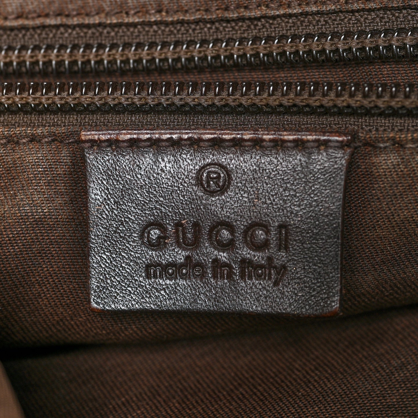 GG Supreme Monogram Medium Single Buckle Rucksack Backpack Beige Ebony Brown