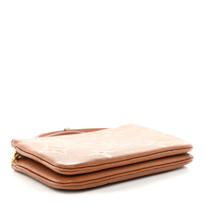 Louis Vuitton Empreinte Monogram Giant Double Zip Pochette Caramel 4 of 10
