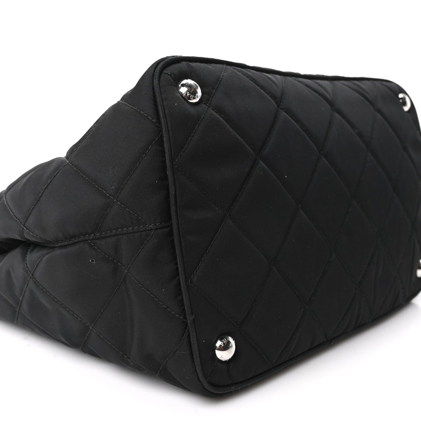 Nylon Tessuto Impuntu Quilted Tote Black