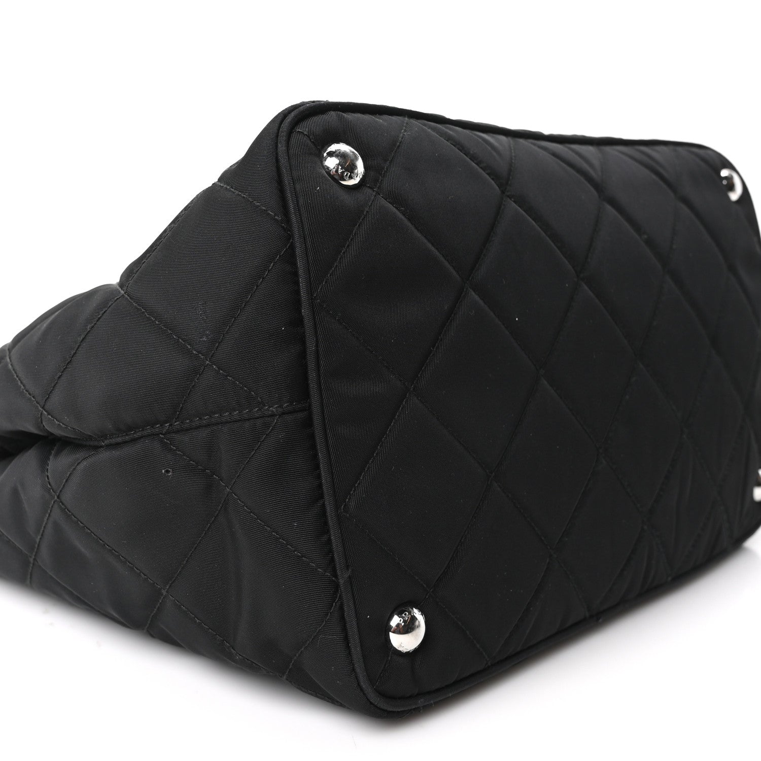 Prada Nylon Tessuto Impuntu Quilted Tote Black 10 of 11