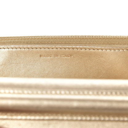 Chanel Metallic Lambskin Quilted Wallet On Chain WOC Gold 7 of 12