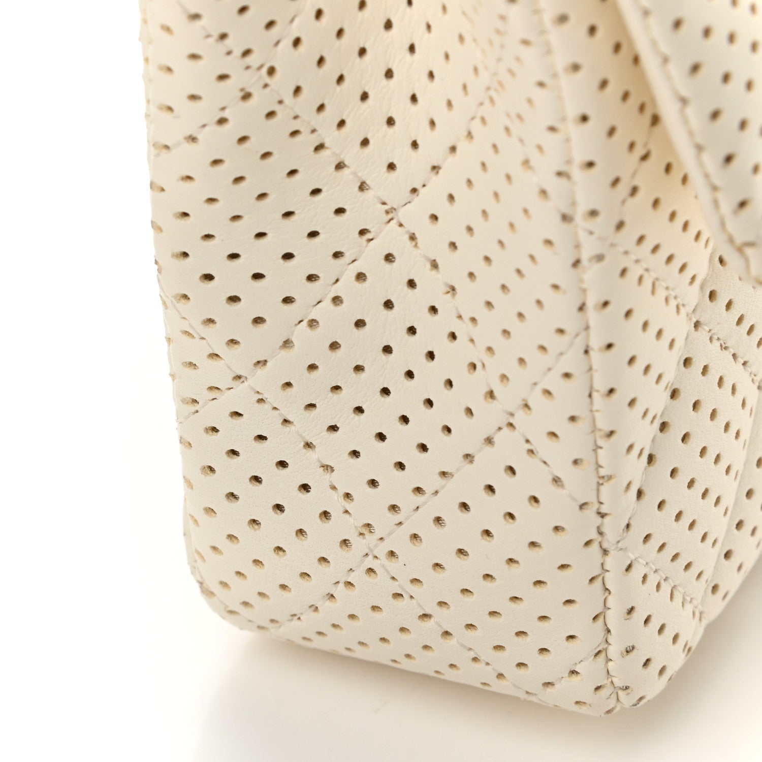 Chanel Lambskin Perforated East West Flap White 11 of 13