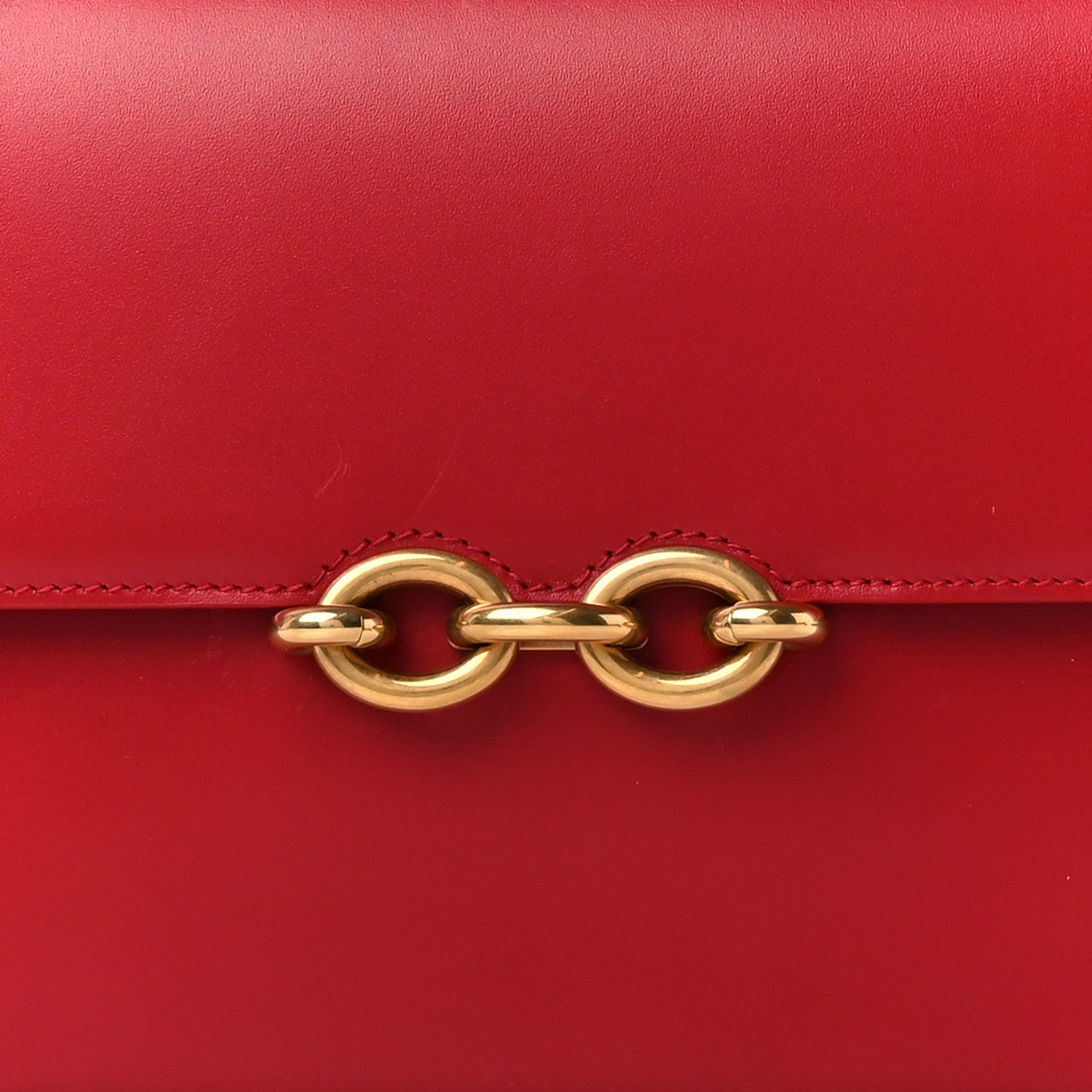 Saint Laurent Smooth Calfskin Le Maillon Satchel Rouge Eros 9 of 12