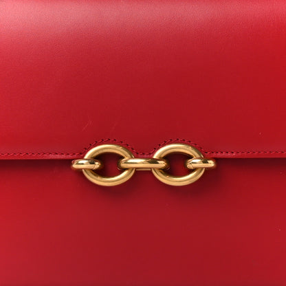 Saint Laurent Smooth Calfskin Le Maillon Satchel Rouge Eros 9 of 12
