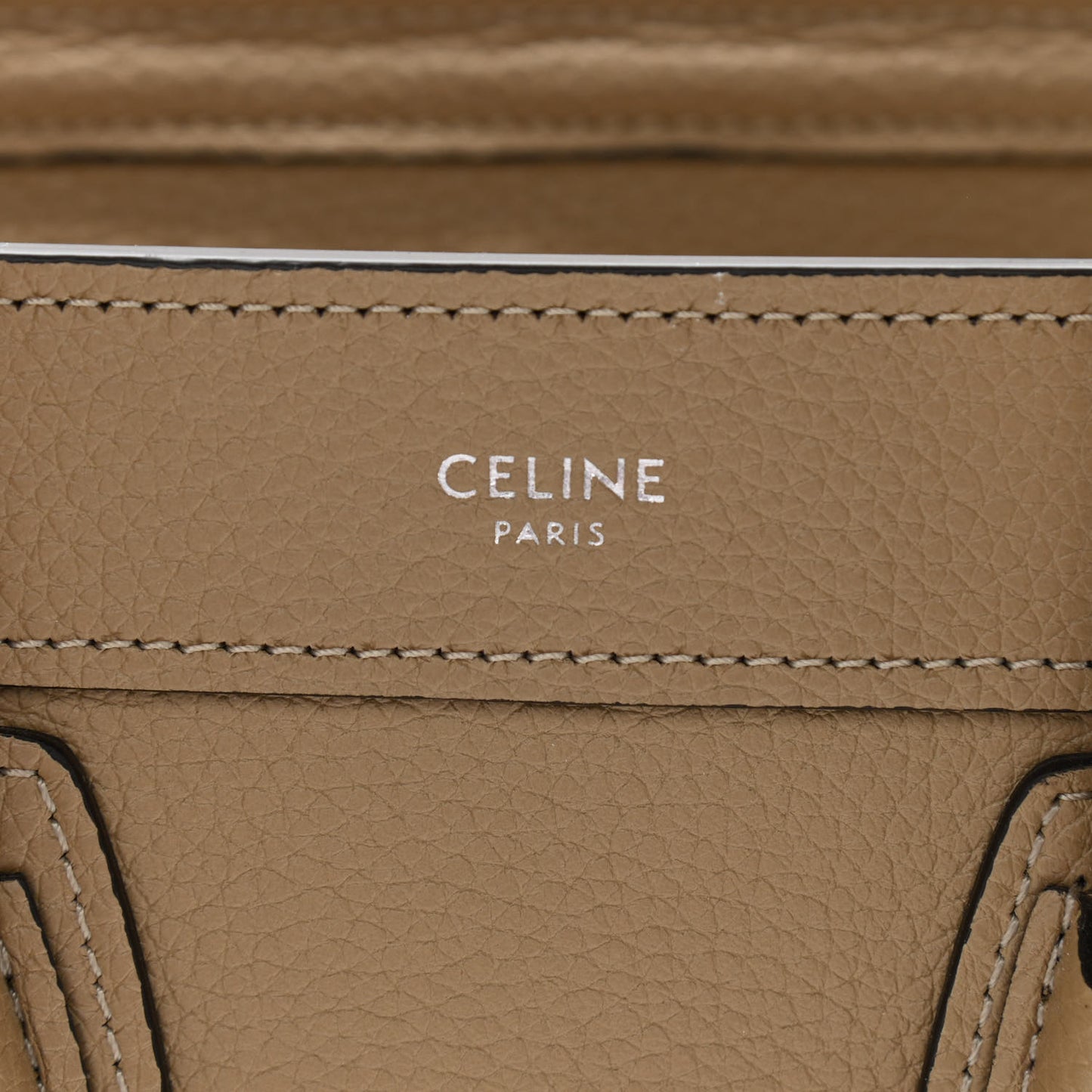 Drummed Calfskin Nano Luggage Dune