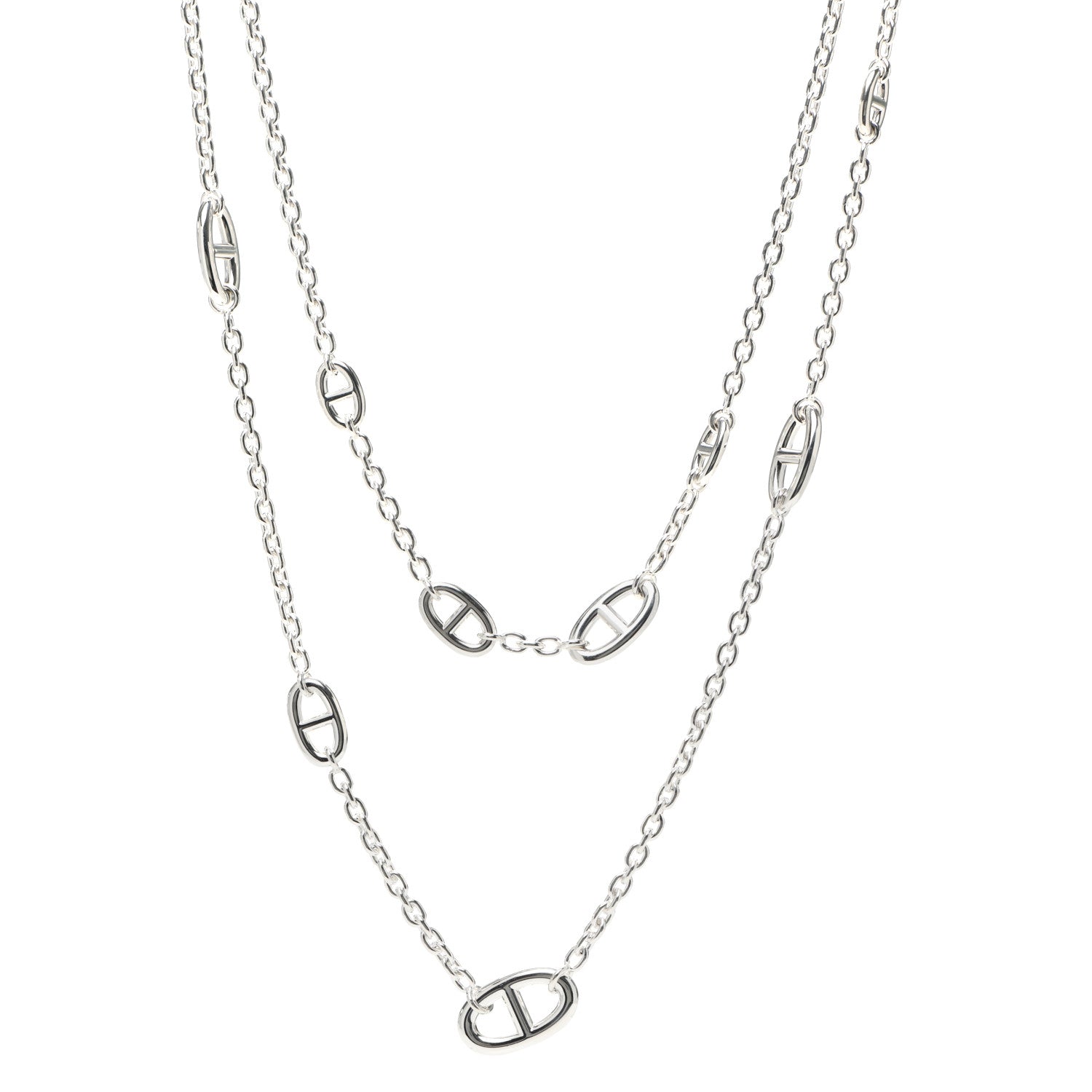 Hermes Sterling Silver Farandole Necklace 160 1 of 5