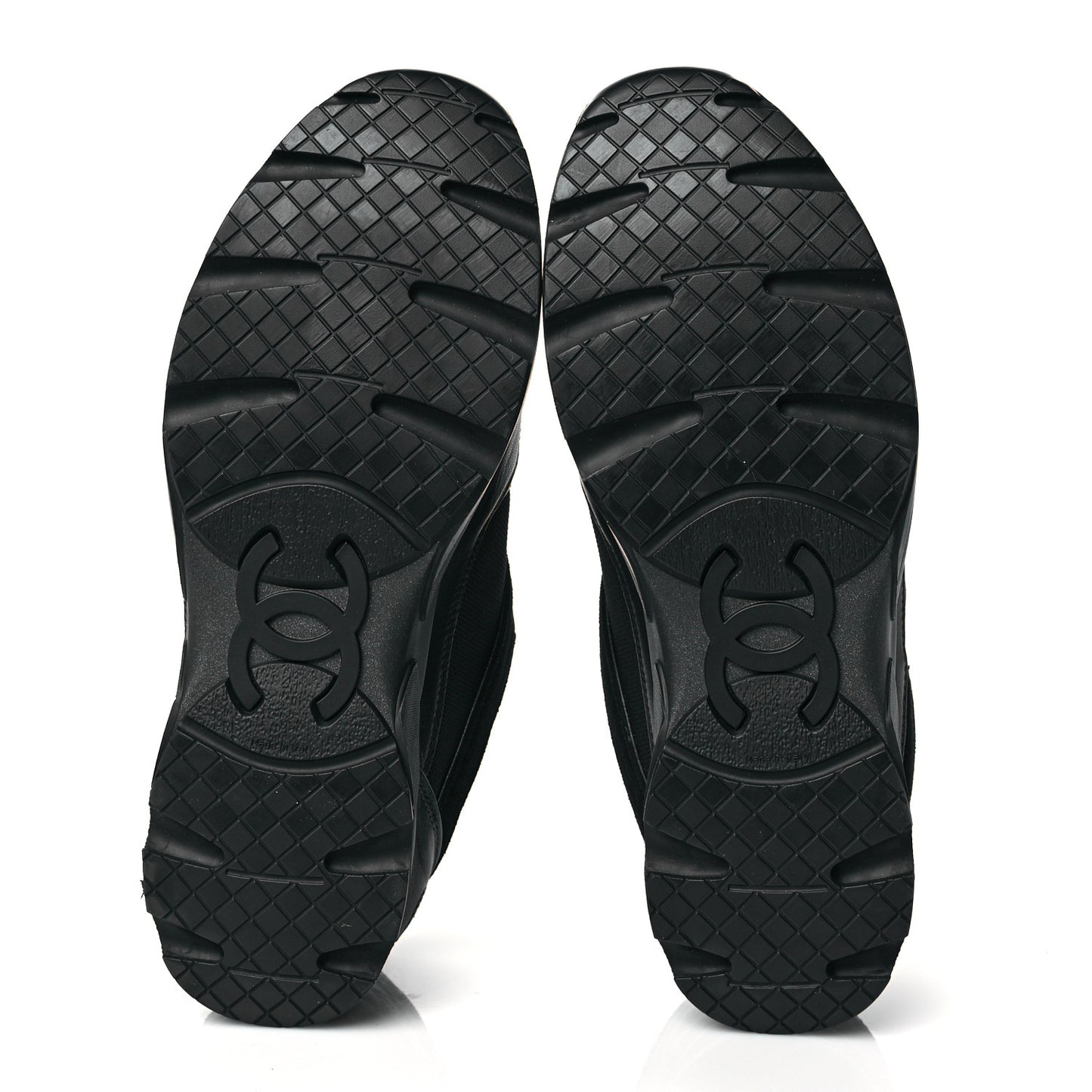 Toile Suede Calfskin CC Sneakers 40.5 Black