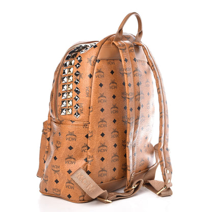MCM Visetos Crown Stud Medium Stark Backpack Cognac 3 of 14