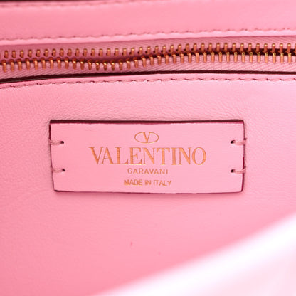 Valentino Garavani Nappa Medium Roman Stud Shoulder Bag Pink Borealis 6 of 13